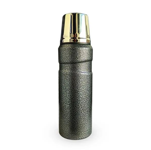 Garrafa Térmica Aço Inoxidável Parede Dupla Modelo Safari Esporte 500ML Conserva Quente e Frio Preto