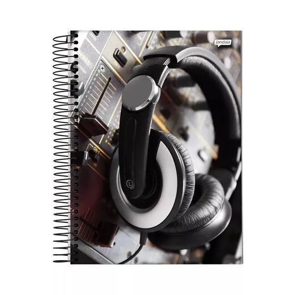Caderno Universitário Jandaia Espiral Capa Dura Le Masculino 1 Matéria 80 Folhas Modelo 2