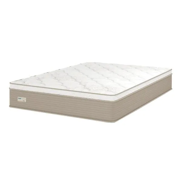 Colchão Casal Umaflex Milão com Euro Pillow e Molas Ensacadas 30x138x188 Bege/Branco Branco com Bege