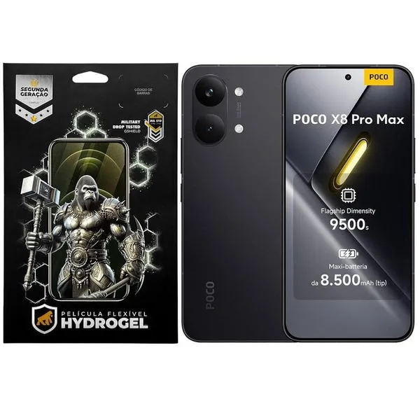 Kit Película Frontal + Traseira para Poco X8 Pro Max - Proteção Completa - Gshield
