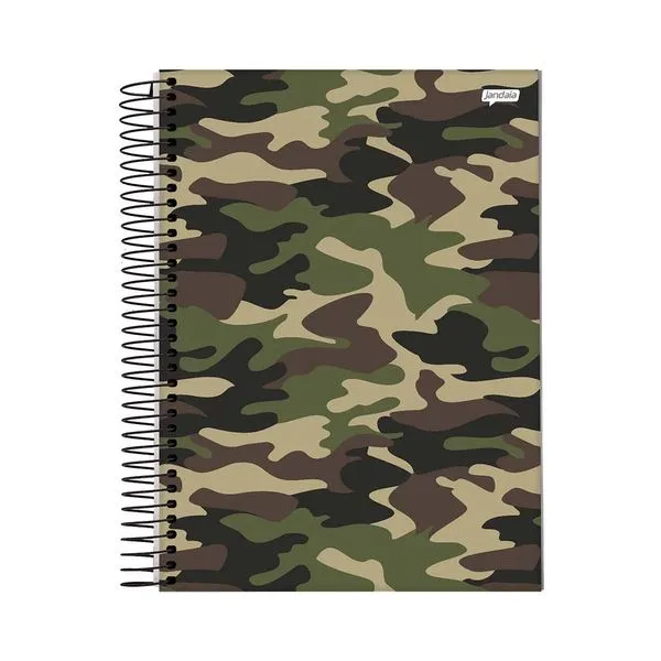 Caderno Universitário Jandaia Espiral Capa Dura Le Masculino 12 Matérias 192 Folhas Modelo 4