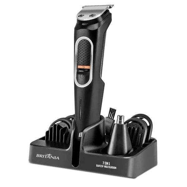 Aparador de Pelos Britânia BAP21P Multigroom 7 em 1 Sem Fio Preto - Bivolt