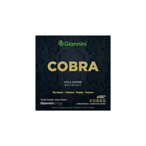 Encordoamento Para Viola Aço Prateado Tensão Pesada Série Cobra Gesvp