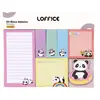 Kit Bloco Adesivo 7 peças Panda CV244925 Loffice Sortido
