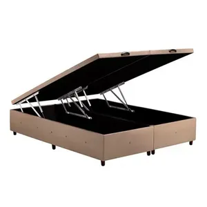 Base para Cama Box Casal Queen com Baú S. Design para Colchão de 158 cm - 1600 Marrom