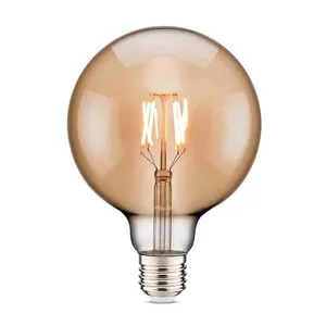Lâmpada De Filamento Led G95 4W 2.200K Fumê Bivolt