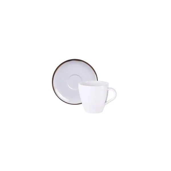 Conjunto 2 Xícara Pires Tramontina Canyon Porcelana 200ml