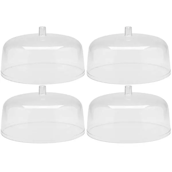 Kit 4 Cúpulas para Prato de Bolo 30cm Tampas Boleira Natural Padaria Confeitaria Lancheria OU