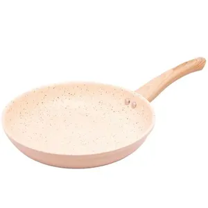Frigideira de Indução Lyor em Alumí­nio com Revestimento Cerâmico Granilite Bege 24cm Bege