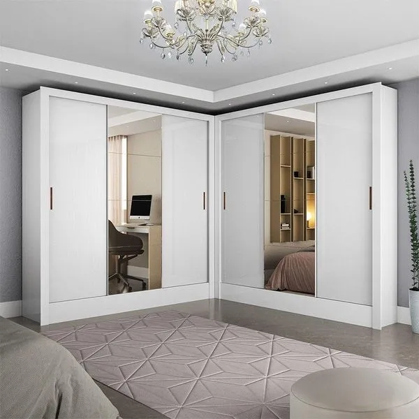 Closet Casal Duplo Dubai 6 Portas Plus 6 Gavetas Branco
