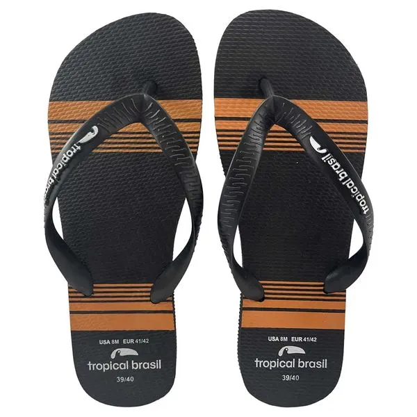 Chinelo Tropical Brasil Unissex Preto 43/44