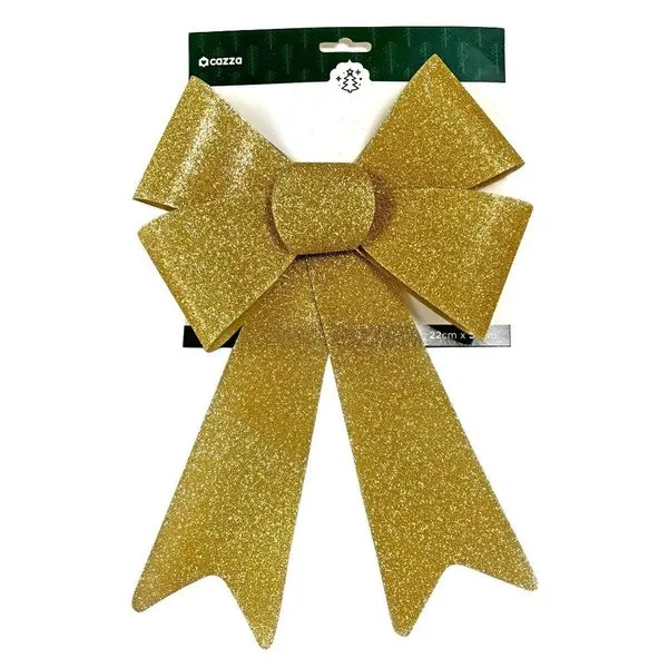 Laço de Natal PVC 23X36m Cazza Dourado