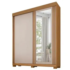 Guarda-roupa Mônaco - 2 Portas 3 Gavetas C/ Espelho -benetil Cinamomo Off