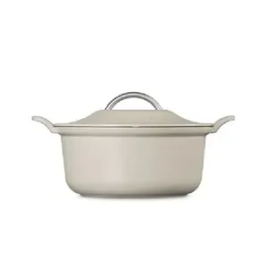 PANELA REDONDA LE CREUSET MODERN 26CM HERITAGE EM FERRO FUNDIDO MERINGUE 21700267164430