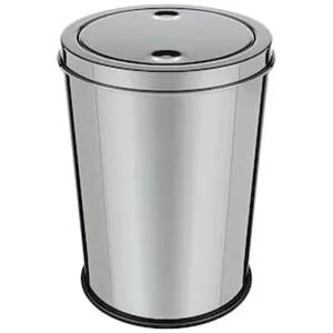 Lixeira Euro Design com Tampa Basculante Inox - 5L