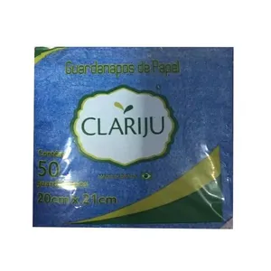 Guardanapo Liso Clariju com 50 Unidades Azul Claro