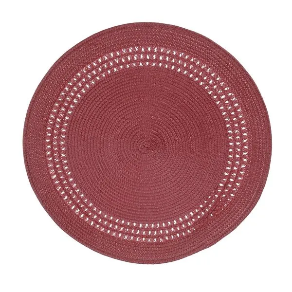Jogo Americano Flor Arte Luna em Polipropileno Vermelho 38cm 1 Peça