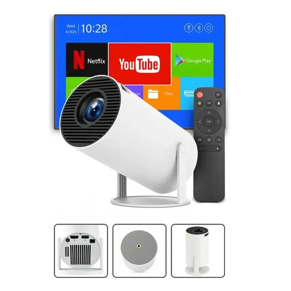 Projetor 4K Portátil WiFi Android Smart TV 40-130" LED