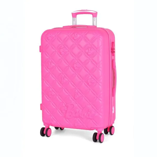 Mala de Bordo Viagem Pequena Barbie MF10458BB Rodas 360 Rosa