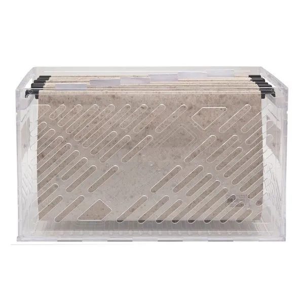 Caixa Arquivo Dello com 6 Pastas Suspensas Cristal 42,5x14,5x27cm