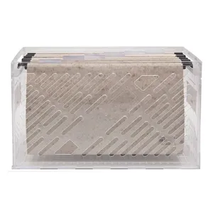 Caixa Arquivo Dello com 6 Pastas Suspensas Cristal 42,5x14,5x27cm