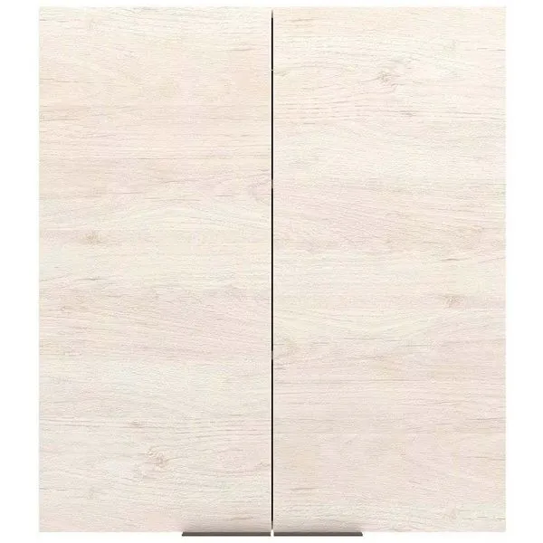 Armário Aéreo Bartira Cristal MDP 15mm com 2 Portas e 2 Prateleiras - 80cm de largura Freixo