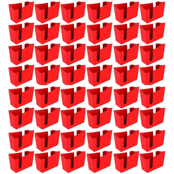 Kit 48 Suportes Porta Guardanapos de Mesa Trio Crippa Vermelho Lanchonete Restaurante