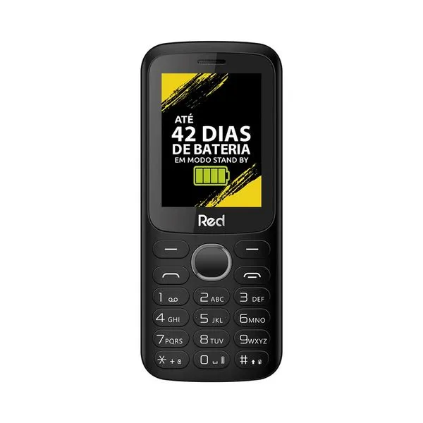 Celular Red Mobile Mega 2 Câmera VGA Tela 2.4" Rádio FM Bateria 2450 mAh
