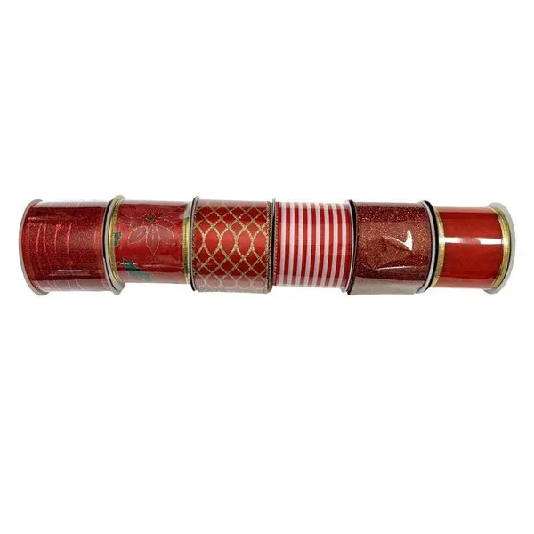 Fita Natalina 6cmx2m Cazza Vermelha