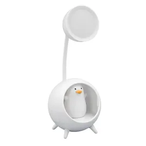 Luminaria De Mesa Decorativa USB Articulavel Cor:Branco