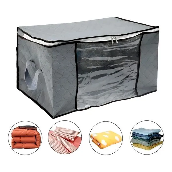 Saco Organizador Bolsa Roupas Cinza