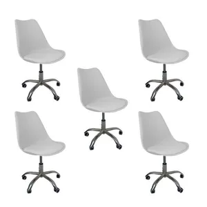 Kit 5 Cadeiras Office Saarinen Branco