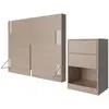 Cabeceira para Cama Box Casal e Queen Diplomata com Revestimento em Finish Foil Bartira Avelã