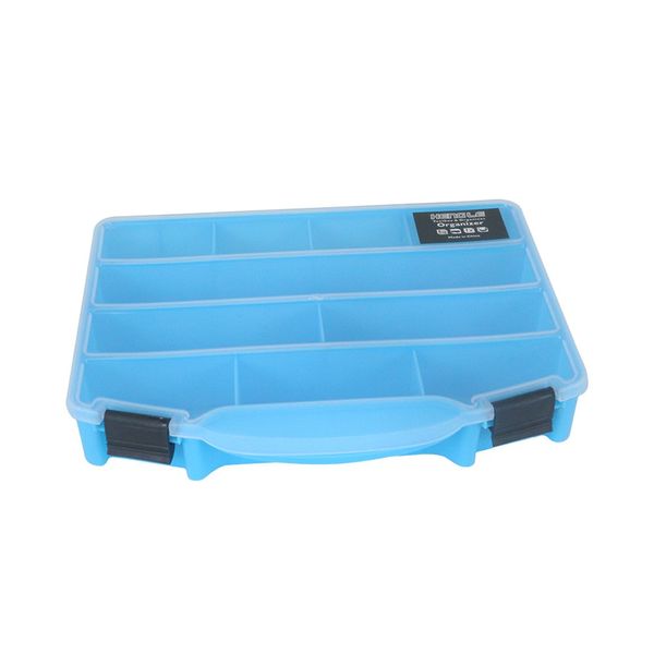 Organizador Plástico com 10 Divisórias 24,5x19x4cm Azul