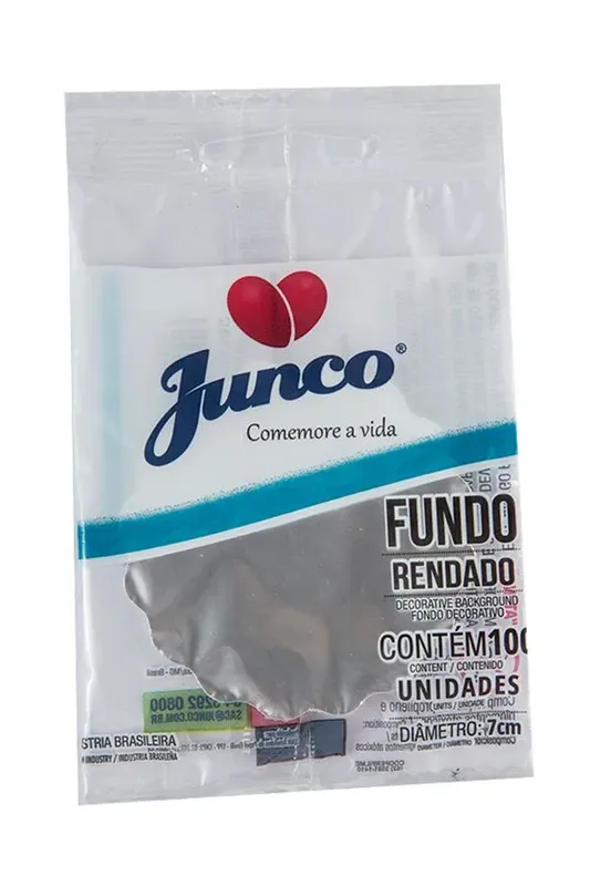 Fundo Rendado Junco Nº7 com 100 Unidades Transparente