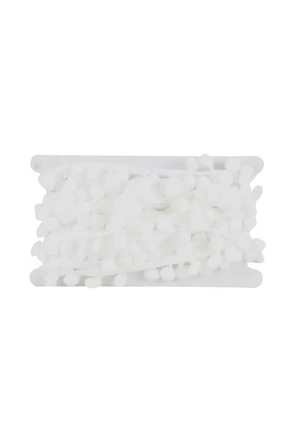 Fita Pompom Le 1,8cmx9,1m Branco