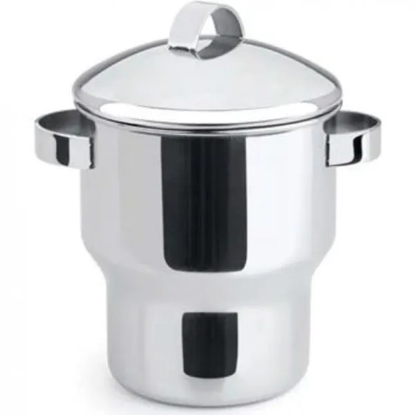 Cuscuzeira com Alça Forma em Aço Inox 1,3 L Inox
