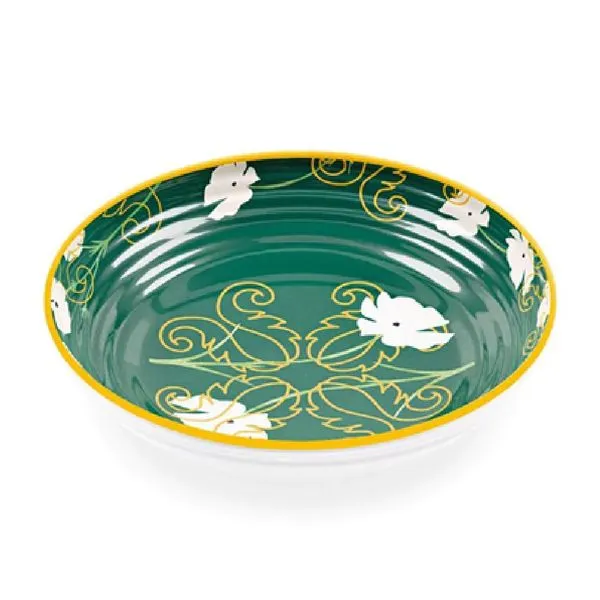 PRATO DE SOPA GUZZINI FUSION 21CM EM MELAMINA VERDE E DOURADO 28193052