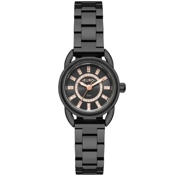 Relógio Euro Feminino Ref: Eu2036yvj/4p Casual Black
