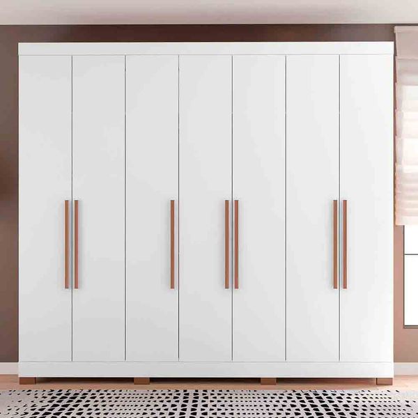 Guarda-Roupa Casal Bartira Diplomata com 7 Portas e 6 Gavetas Branco