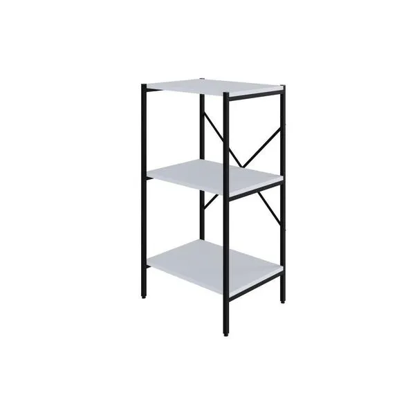 Estante Com 3 Prateleiras 84x45x33cm Tub TUEH843 Branco Chess Est.preta