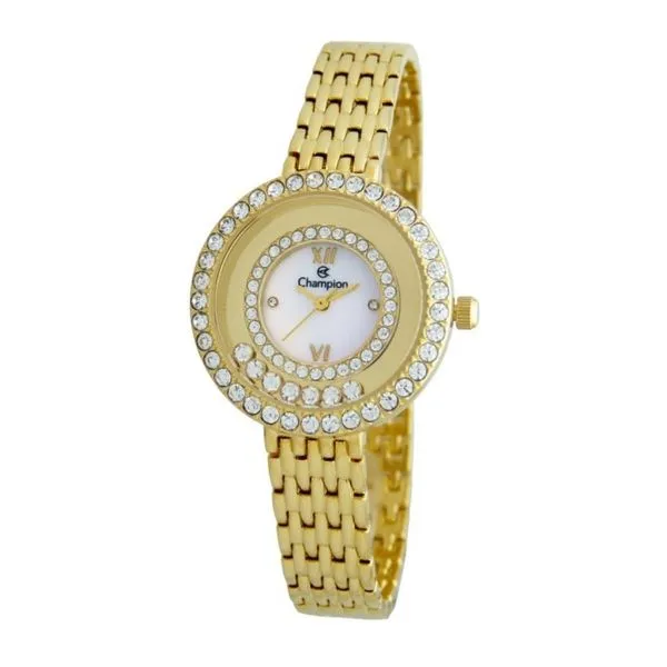 Relógio Champion Feminino Ref: Cf25330h Fashion Dourado