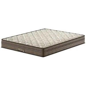 Colchão Queen Size Probel Oregon com Euro Pillow e Molas Prolastic 24x158x198 cm Bege com Marrom