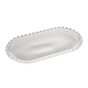 Travessa Oval de Cristal Lyor Coração 2,5x13x25 cm (AxLxP) Transparente