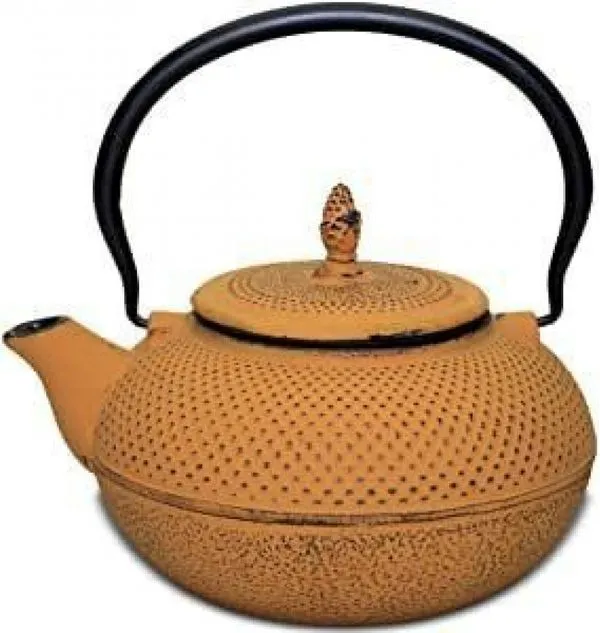 Chaleira de Ferro Amarela Com Cesto de Inox MTA 8181