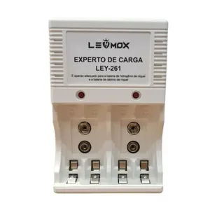 Carregador de Baterias e Pilhas Recarregável Rápido Bivolt - Carrega AA, AAA, 9V