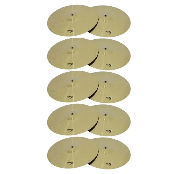 Kit 10 Pratos Bateria 18" Liga de Aço New York