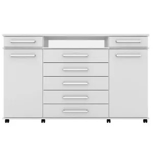 Cômoda Demóbile London com 7 Gavetas e 2 Portas Branco