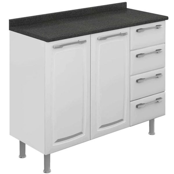 Gabinete Diamante com 2 Portas 4 Gavetas Itatiaia Branco