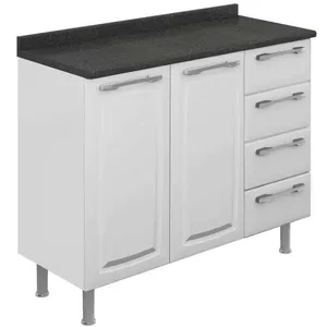 Gabinete Diamante com 2 Portas 4 Gavetas Itatiaia Branco